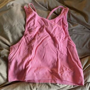 NWOT NEW - PRO FIT Seamless - Bright Pink Ribbed Spaghetti Strap Bralette - XL